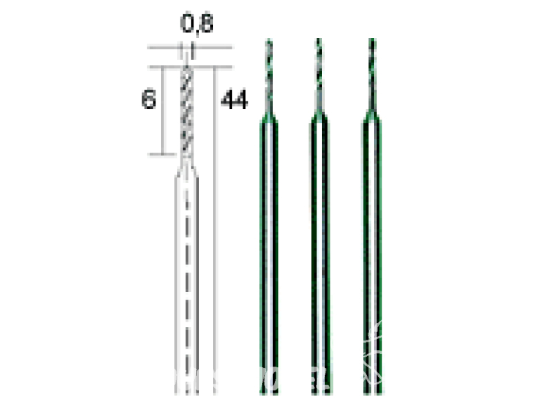 Proxxon outillage 28852 HSS 3 forets helicoidaux 0,8mm