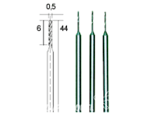 Proxxon outillage 28864 HSS 3 forets helicoidaux 0,5mm