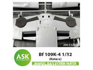 ASK Art Scale Kit accessoire F32002 Messerschmitt Bf 109K-4 Masque en mousse Kotare 1/32