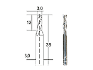 Proxxon outillage 28761 Fraise 3mm a usage multiples en metal dur