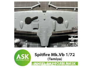 ASK Art Scale Kit accessoire F72004 Spitfire Mk.Vb Masque en mousse Tamiya 1/72
