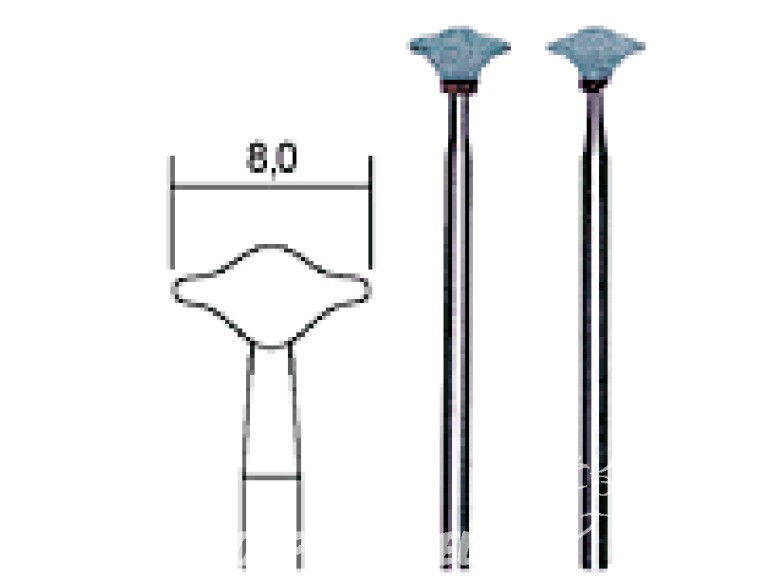 Proxxon outillage 28272 2 meules en carbure de silicium lentille 8mm