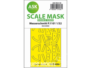 ASK Art Scale Kit Mask M32130 Messerschmitt P.1101 Das Werk Recto Verso 1/32