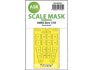 ASK Art Scale Kit Mask M35026 A6M2 Zero Border Model Recto 1/35