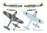 ASK Art Scale Kit Décalcomanies D32094 Messerschmitt Bf 109K-4 Partie 1 Swan song of the Messerschmitts 1/32
