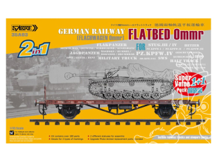 Sabre maquette militaire 35A03SVP Wagon plat des chemins de fer allemands Ommr 2Kits inclus 1/35