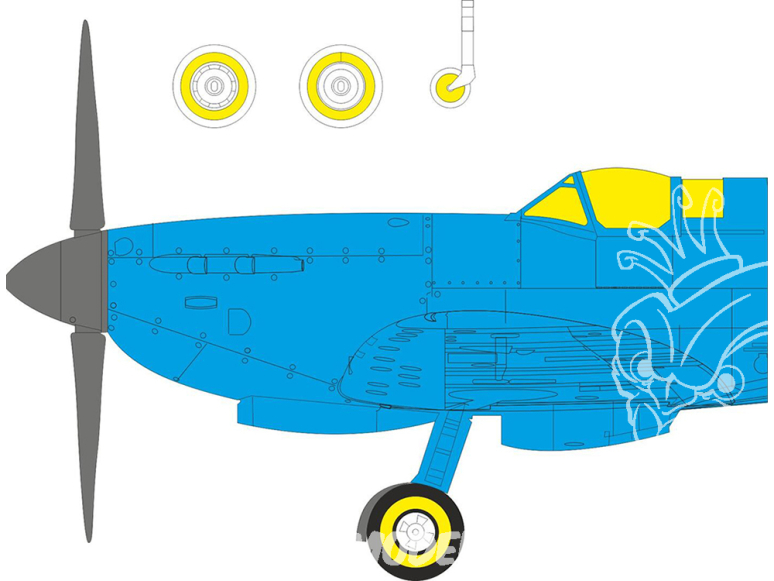 Eduard Express Mask EX1159 Spitfire Mk.IXe Airfix 1/48