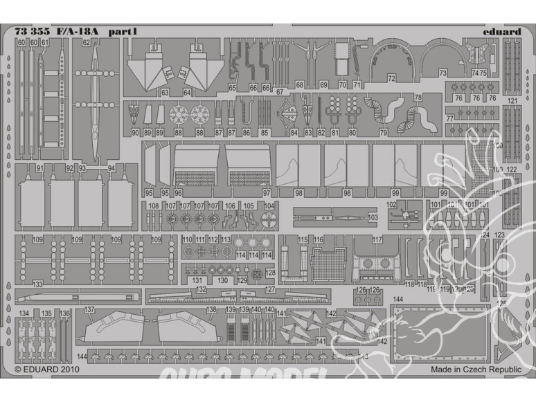 Eduard photodecoupe avion 73355 Amélioration F/A-18A Academy 1/72