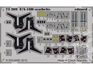 Eduard photodecoupe avion 73369 Harnais F/A-18D Academy 1/72