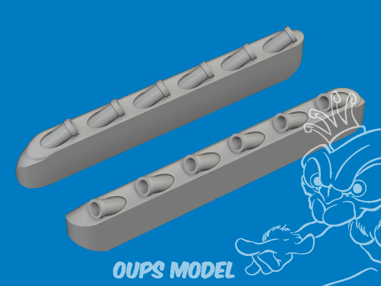 Eduard kit d'amelioration brassin Print 672444 Echappement avec carénage P-51D Arma Hobby 1/72