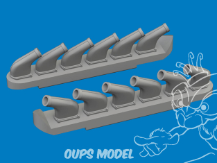 Eduard kit d'amelioration brassin Print 672445 Echappement P-51D Arma Hobby 1/72