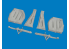 Eduard kit d'amelioration brassin Print 672446 Jambes train d'atterrissage P-51D Arma Hobby 1/72