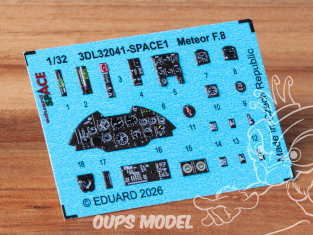 Eduard Space décalques 3D 3DL32041 Meteor F.8 Revell 1/32