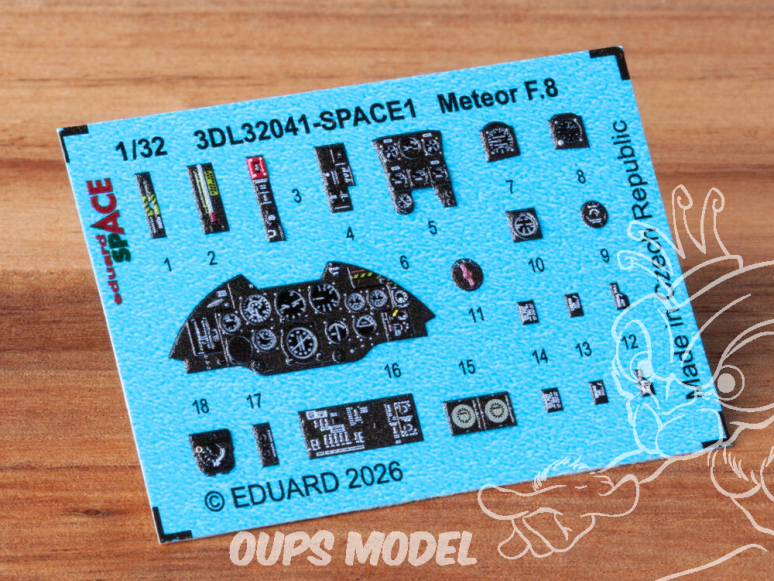 Eduard Space décalques 3D 3DL32041 Meteor F.8 Revell 1/32