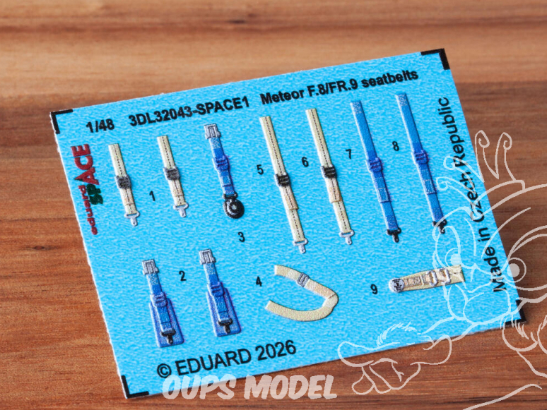 Eduard Space décalques 3D 3DL32043 Harnais Meteor F.8/FR.9 Revell 1/32