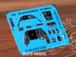 Eduard Space décalques 3D 3DL32045 Messerschmitt Bf 109G-6 Airfix 1/24 Eduard Space décalques 3D 3DL32045 Messerschmitt Bf 109G-6 Airfix 1/24