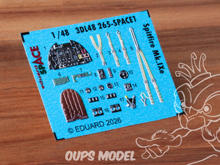 Eduard Space décalques 3D 3DL48265 Spitfire Mk.IXe Airfix 1/48
