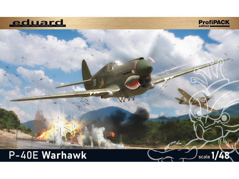 EDUARD maquette avion 82241 P-40E Warhawk ProfiPack Edition 1/48