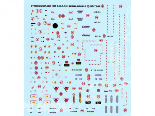 Decalques Berna decals BD72-46 STENCILS & MARKINGS MIRAGE 2000 1/72