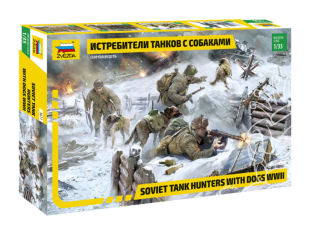 Zvezda maquette plastique 3611 Russes chasseur de char avec chiens 1/35