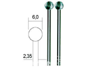 Proxxon outillage 28725 Fraise spherique 6mm en acier wolfram vanadium 2 pieces