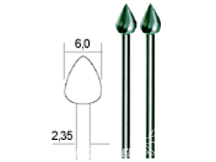 Proxxon outillage 28724 Fraise flamme 6mm en acier wolfram vanadium 2 pieces