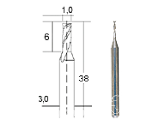 Proxxon outillage 28758 Fraise 1mm a usage multiples en metal dur
