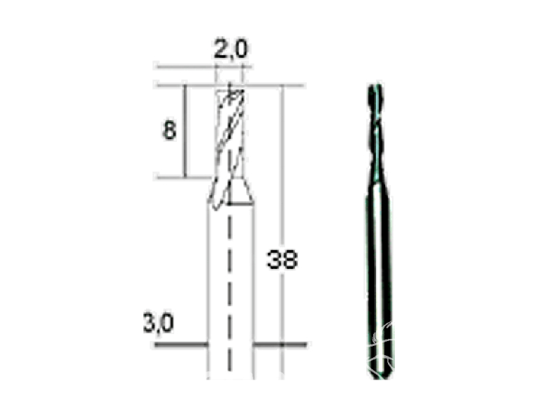 Proxxon outillage 28759 Fraise 2mm a usage multiples en metal dur