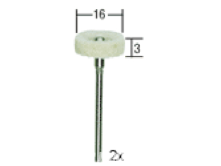 Proxxon outillage 28803 2 Polissoirs en feutre sur tige forme disque 16mm