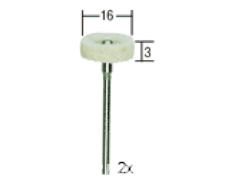 Proxxon outillage 28803 2 Polissoirs en feutre sur tige forme disque 16mm