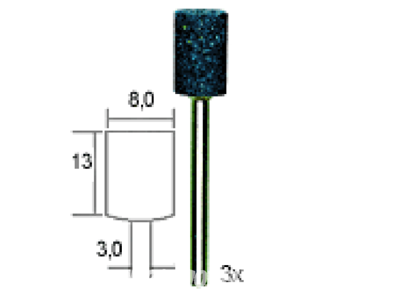 Proxxon outillage 28781 3 meules en corindon cylindriques 8mm