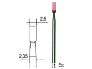 Proxxon outillage 28774 5 meules en corindon cylindriques 2,5mm