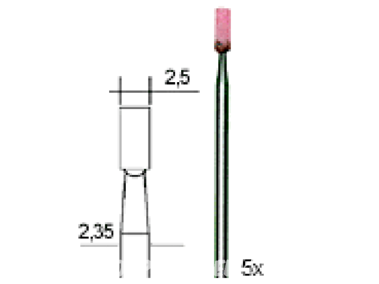 Proxxon outillage 28774 5 meules en corindon cylindriques 2,5mm