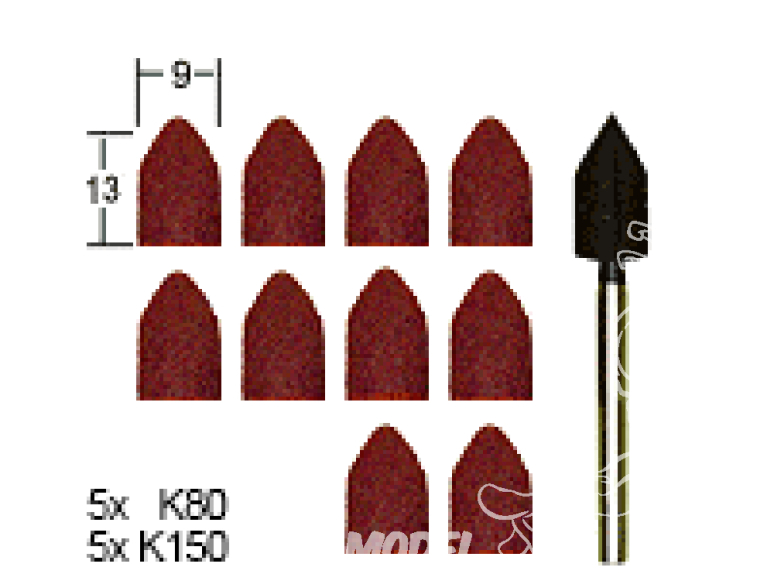 Proxxon outillage 28987 Porte capuchon avec 10 capuchons de poncage