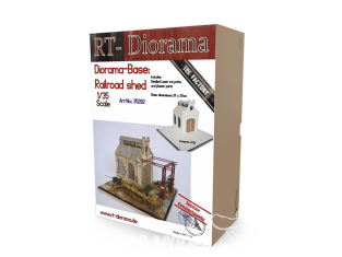 RT-Diorama 35292K Base de diorama Hangar ferroviaire platre Céramique 1/35