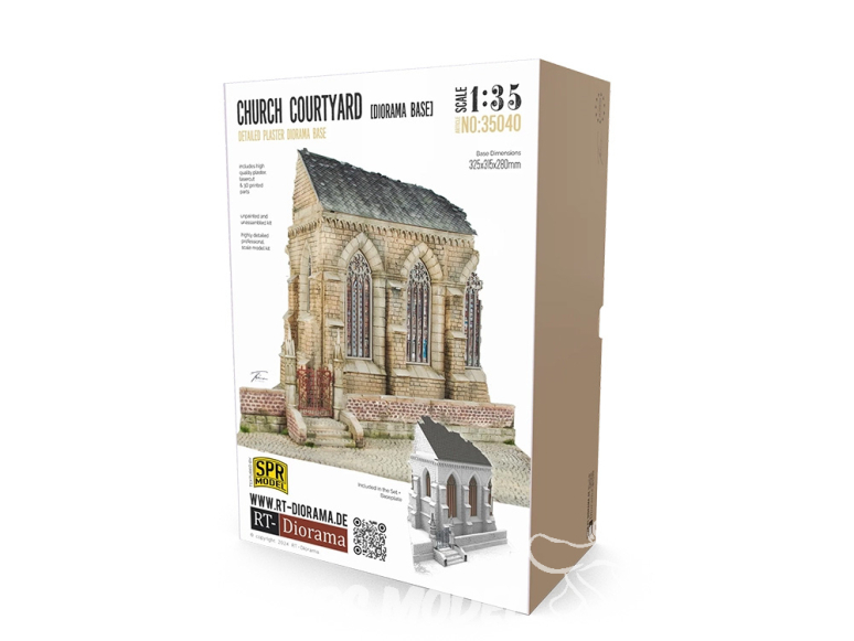 RT-Diorama 35040 Base de diorama Cour de l'église platre 1/35