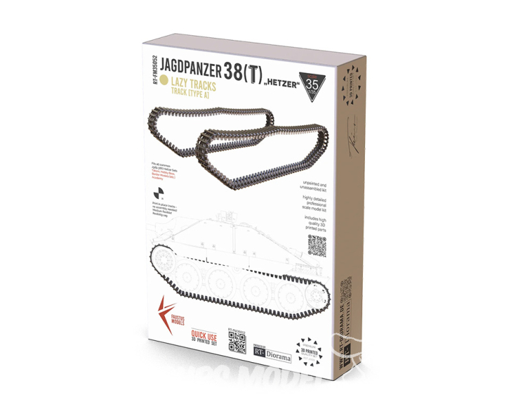 RT-Diorama FM35052 Jagdpanzer 38(t) Hetzer Chenilles detendues fr Type A 1/35