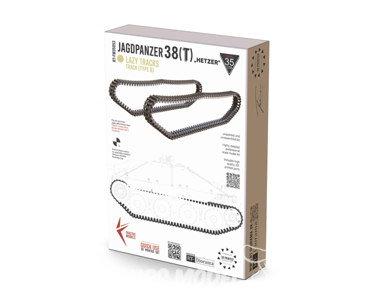 RT-Diorama FM35053 Jagdpanzer 38(t) Hetzer Chenilles detendues de Type B 1/35
