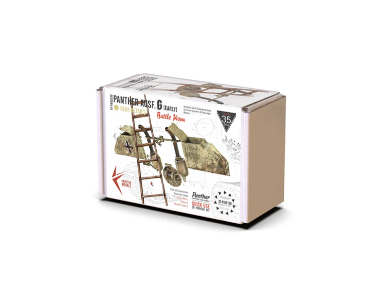 RT-Diorama FM35038 Détails arrière du Panther G Version initiale Effet usé au combat 1/35