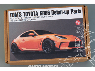 Hobby Design kit d'amélioration voiture HD03-0668 Detail-Up Tom's Toyota GR86 kit Tamiya 1/24
