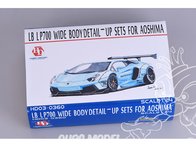Hobby Design kit d'amélioration voiture HD03-0360 LB-Works Aventador Widebody kit Aoshima 1/24