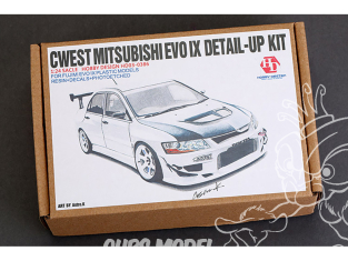 Hobby Design kit d'amélioration voiture HD03-0386 Detail-Up CWest Mitsubishi Evo IX kit Fujimi 1/24