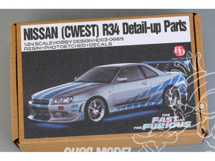 Hobby Design kit d'amélioration voiture HD03-0669 Detail-Up Nissan C-West R34 kit Tamiya 1/24