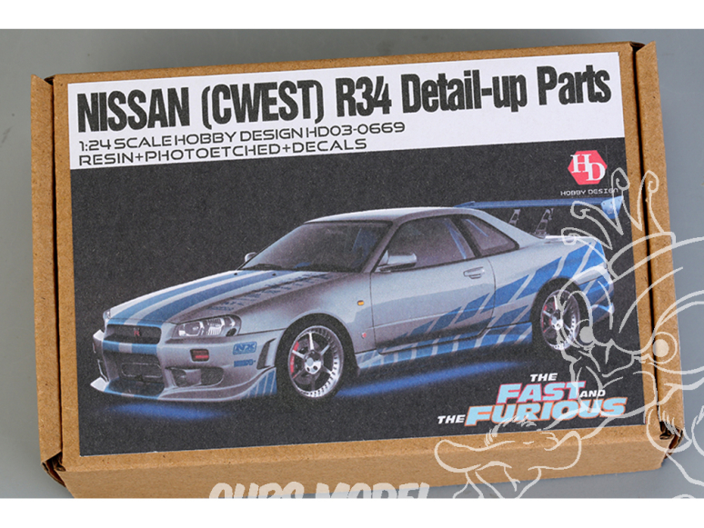 Hobby Design kit d'amélioration voiture HD03-0669 Detail-Up Nissan C-West R34 kit Tamiya 1/24