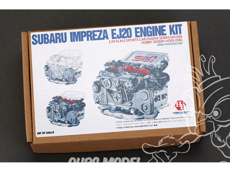 Hobby Design kit d'amélioration voiture HD03-0381 Moteur Subaru Impreza EJ20 1/24