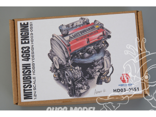Hobby Design kit d'amélioration voiture HD03-0551 Moteur Mitsubishi 4G63 1/24