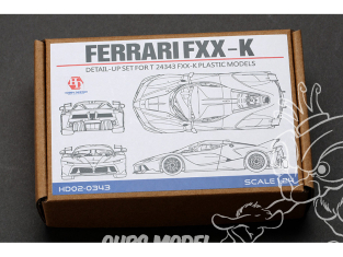 Hobby Design kit d'amélioration voiture HD02-0343 Detail-Up Ferrari FXX-K kit Tamiya 1/24