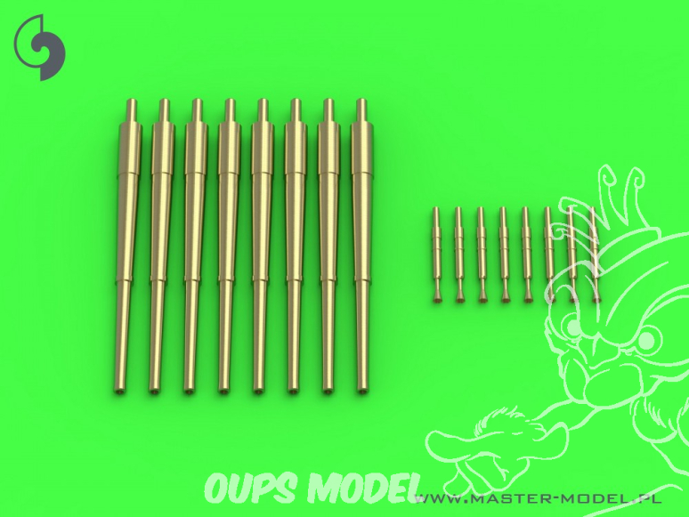 Master Model SM-350-120 HMS Scylla Canons 4,5 pouces 8 pièces POM-POM de 40 mm 8 pièces kit Trumpeter 1/350