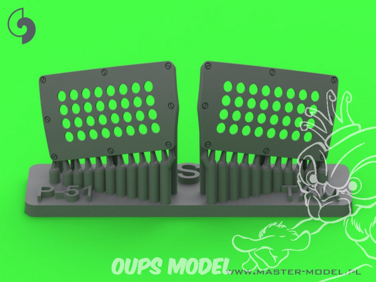 Master Model AM-32-136 P-51 Mustang Couvercle de filtre à air de carburateur type à trous standard kit Tamiya 1/32