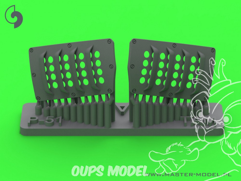 Master Model AM-32-137 P-51 Mustang carburator air filter cover RAF persiennes type version A kit Tamiya 1/32